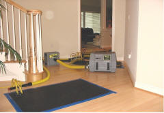 Hardwood floor drying system